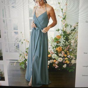 Chiffon Sage Bridesmaid Dress
